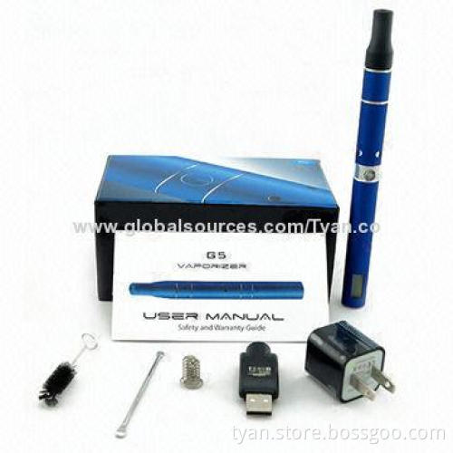 E Cigarette Starter Kit, Dry Herb Vaporizer Refilled Tobacco Leaf or Harsh Oil with LCD Display
